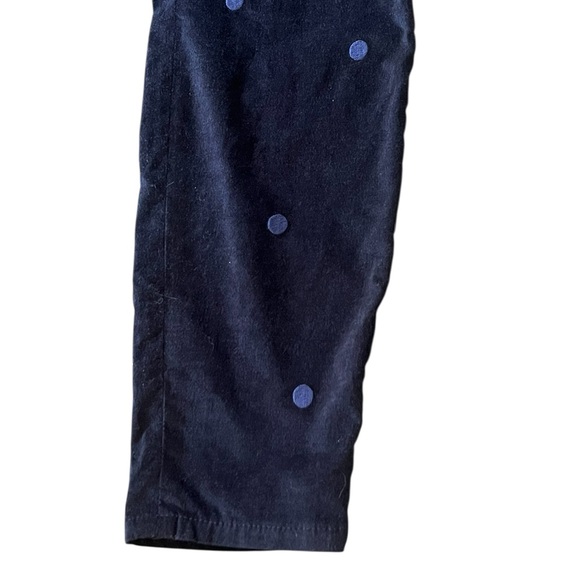 Boden NWT navy high rise velvet super skinny pants with polka dots - Picture 7 of 11